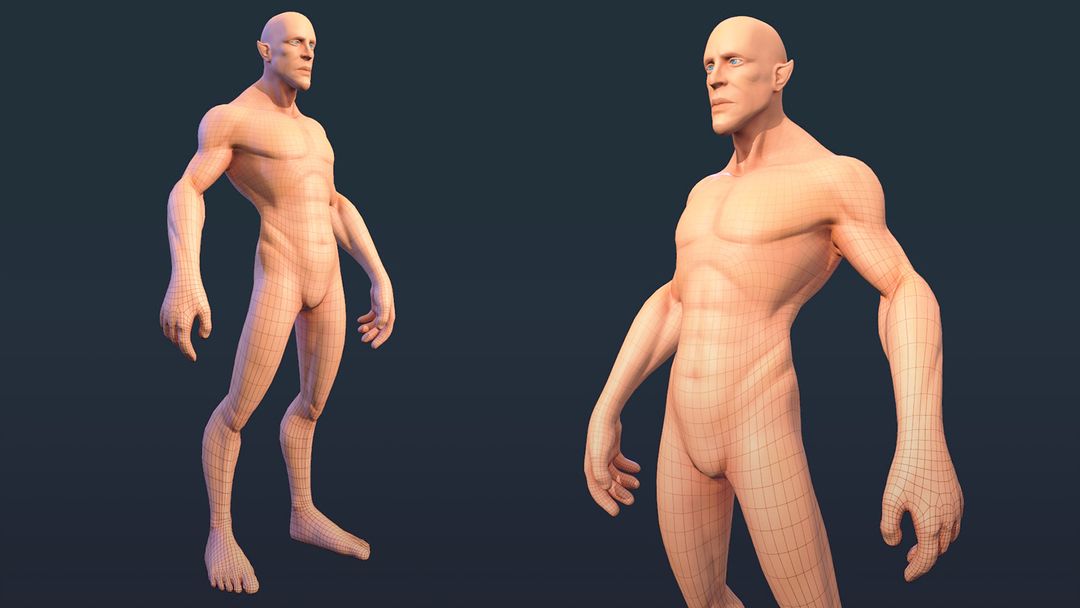 Male Creature Body Base