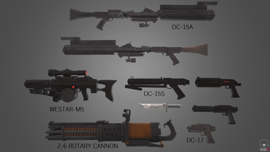 Clone wars style weapon props