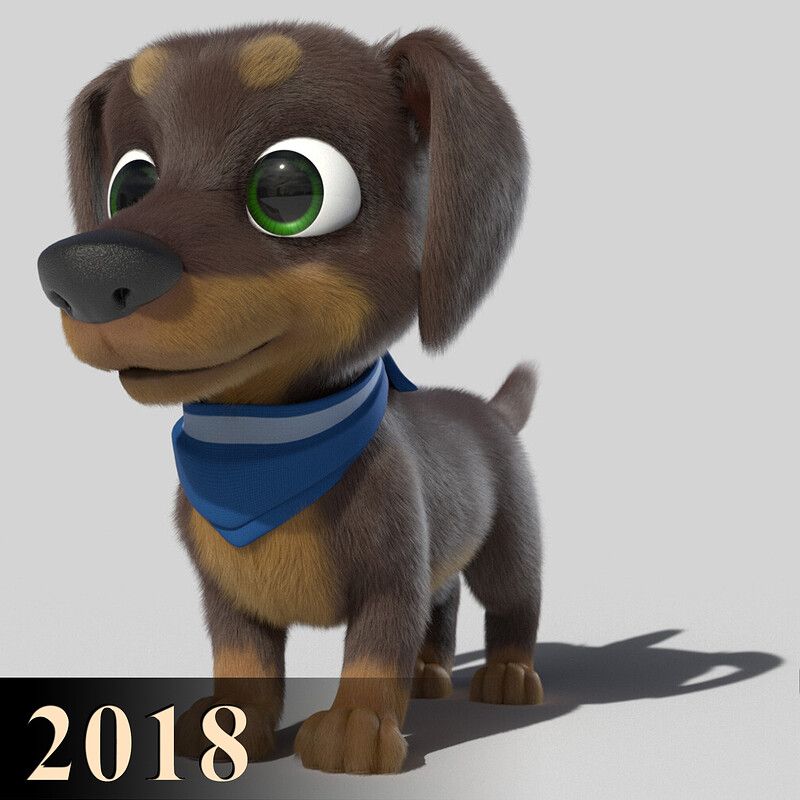 Grooming/Lookdev for Dachshund (2018 - Shoguns Studios)