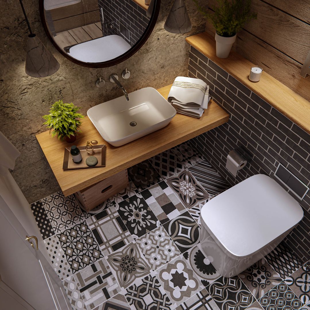 Industrial modern bathroom