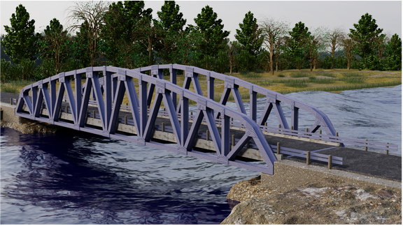 Medium length Steel bridge