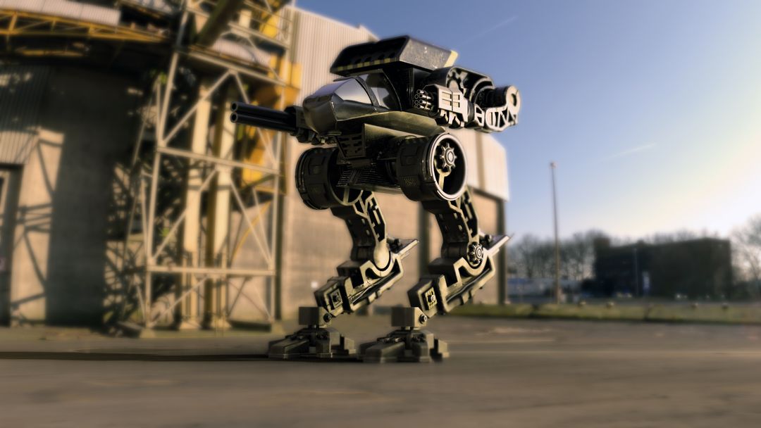 3D Battle Mech Futuristic Assault Vehicle