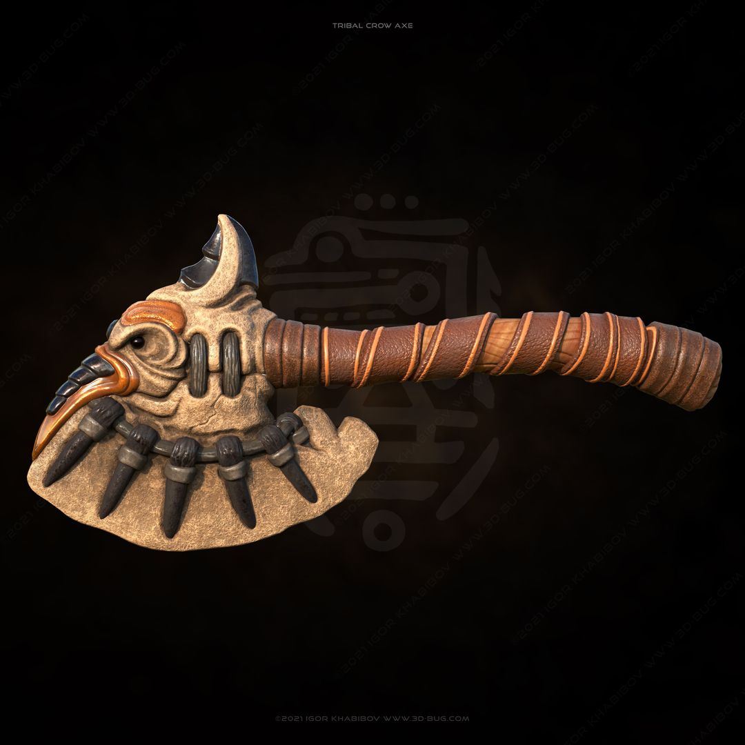 Tribal Crow Axe