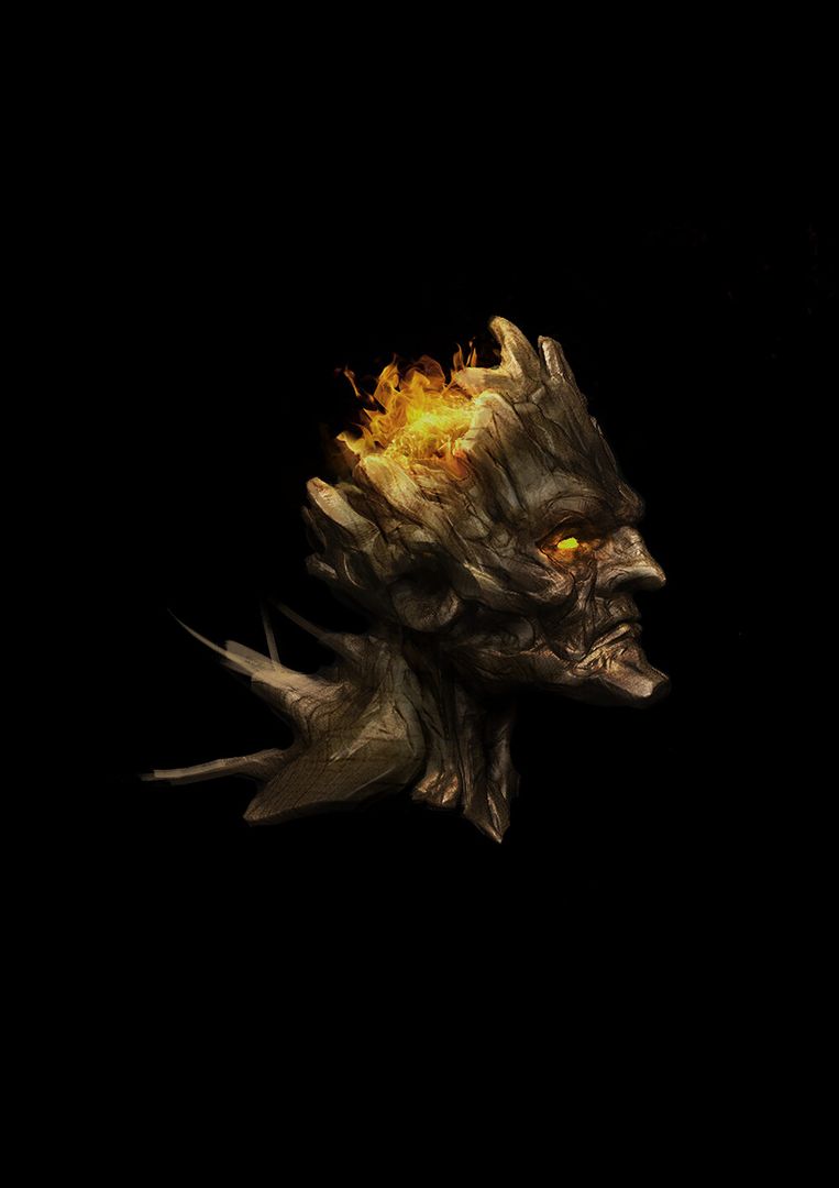 Enchanted Tree Man Head