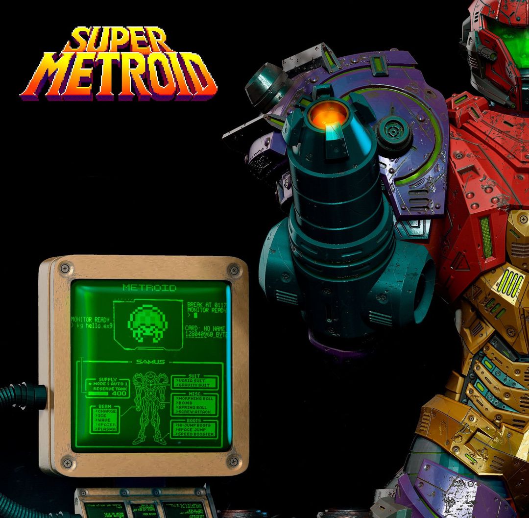 Samus Aran Super metroid Statue