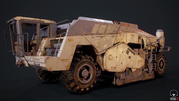 Wirtgen WR 200 Soil Stabalizer Game Asset | 3D Game Vehicle Assets