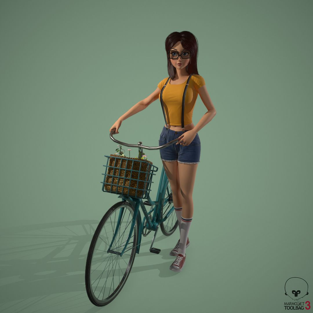 Bicyclist girl