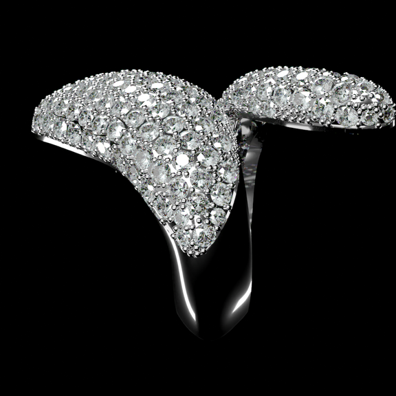 Esguicho de diamante - Ring | 3D Jewelry CGI