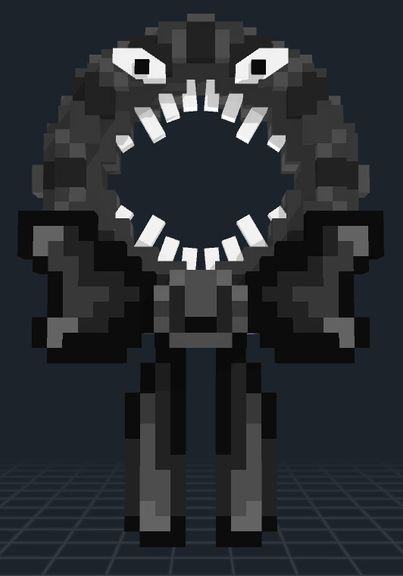 Christmas Wreath Monster: Voxel Art