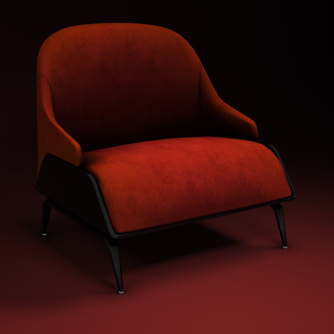 red velvet chair