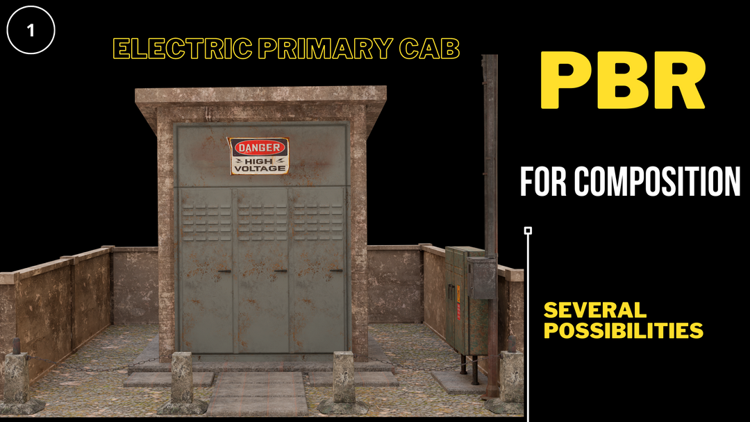 Electric Primary Cab model low poly 3D