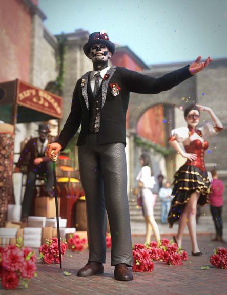 Dia De Los Muertos Male Outfit