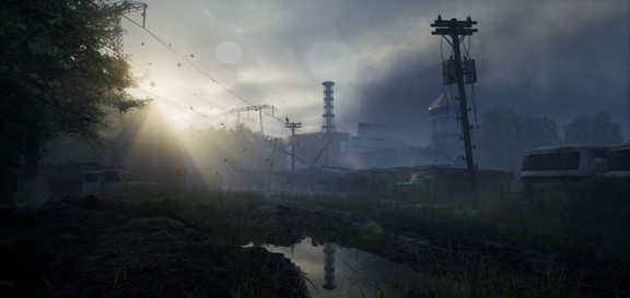 Chernobyl Vehicle Graveyard Environment