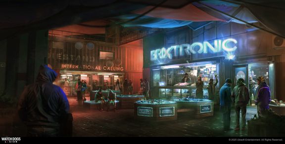 Watch Dogs Legion | 2D Game Building Concept Art