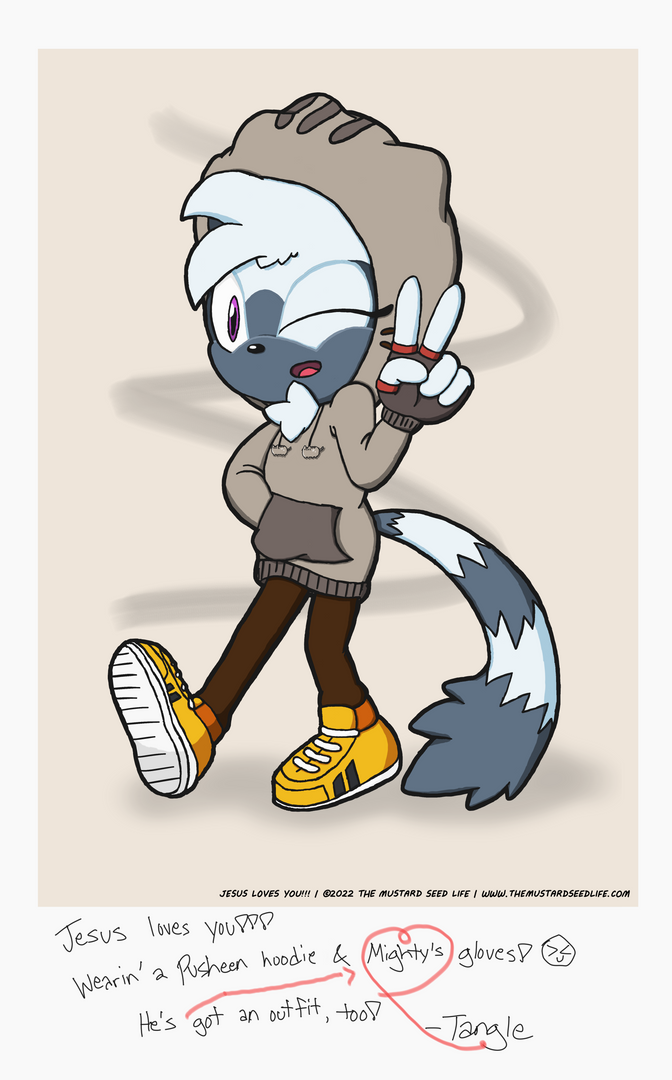 Tangle the Lemur & Pusheen Fan Art Collab