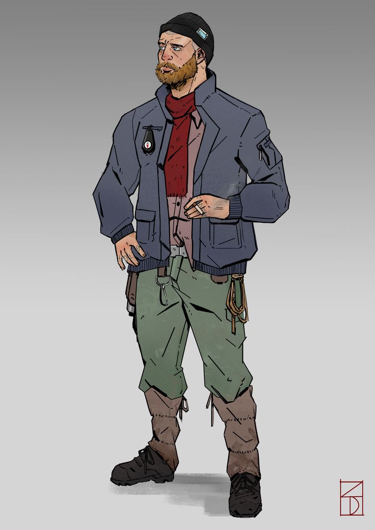 Full body lined and textured example