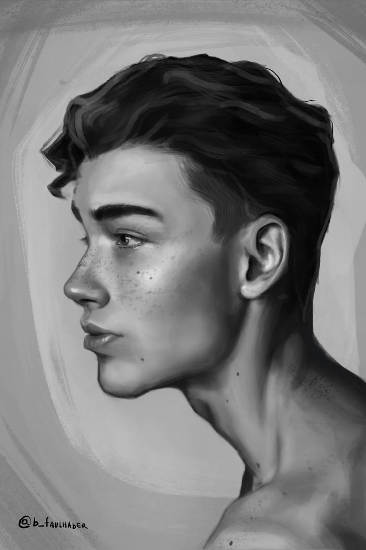 Realistic male portrait