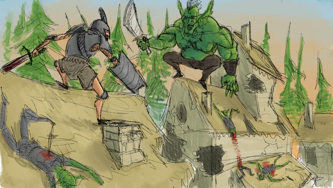 2D backgrounds and sketches