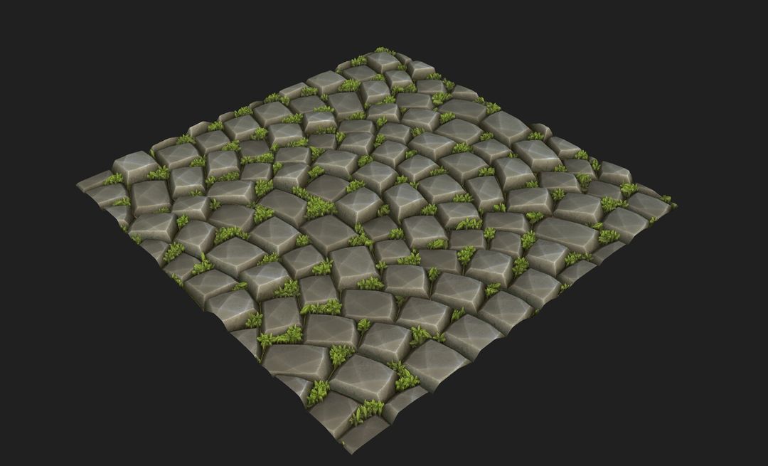 Cobblestone Material Example by Dario V.