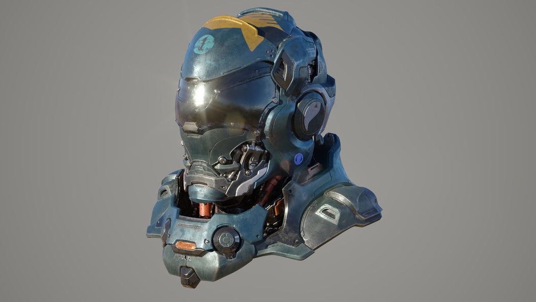 Drone Bust Texturing / Look Dev