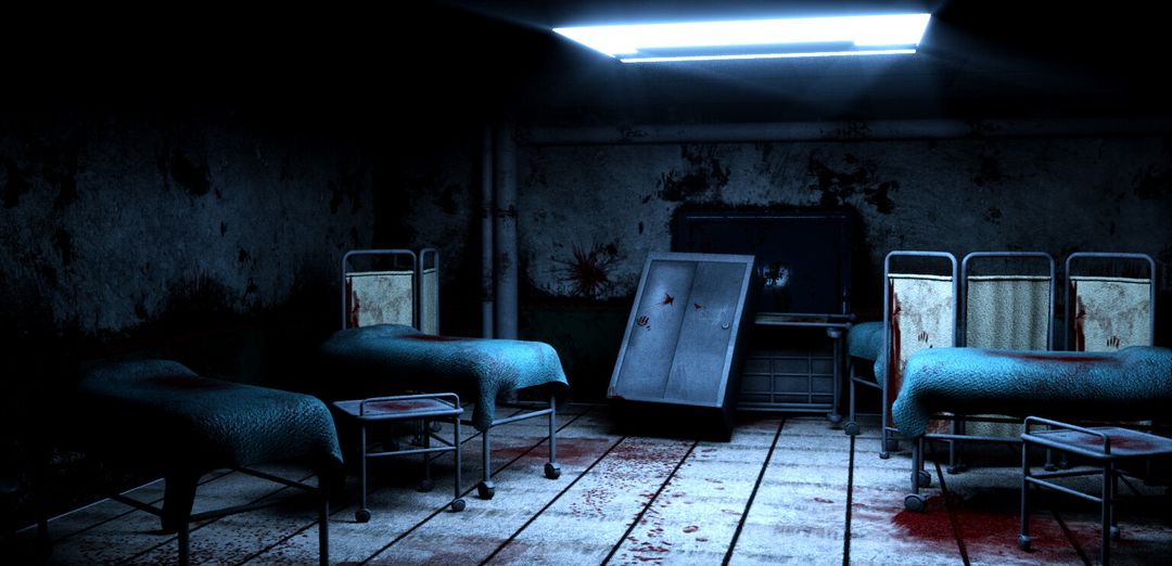 Eeerie Hospital Room C4D Octane