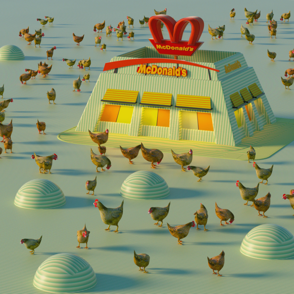 McDonald's chicken during lock-down because of no customer.