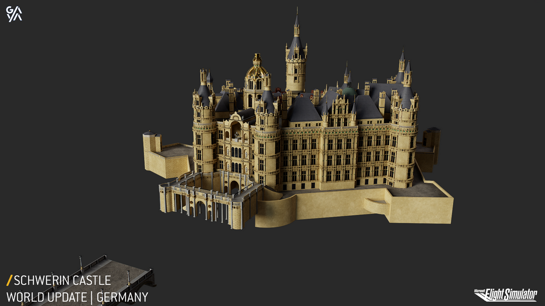 Schwerin Castle - Microsoft Flight Simulator