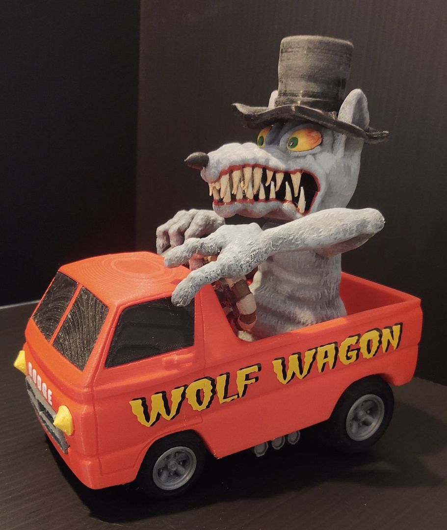 Wolf Red Little Wagon