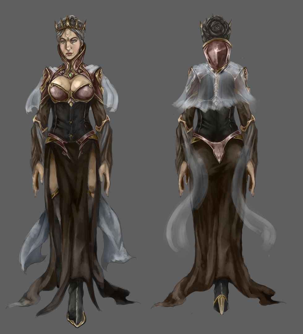 sci-fi dark fantasy character concept