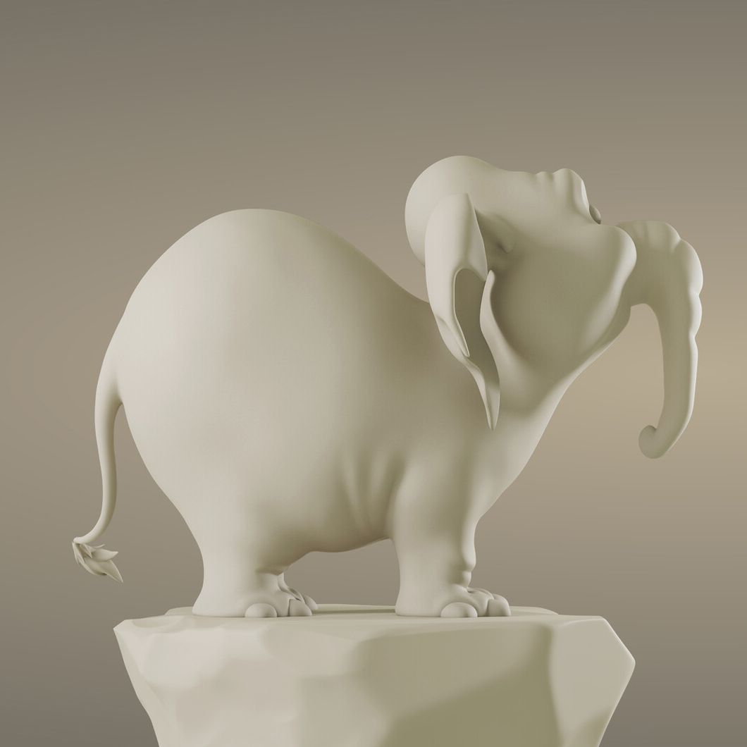 Quick Zbrush 2 Hour Sketch (Tantor from Tarzan)