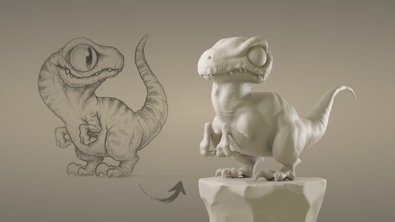 Stylized Dino | Zbrush Sculpting