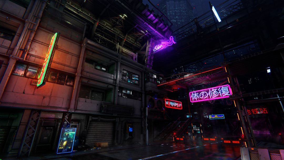 Cyberpunk Dark City by Artemis L.