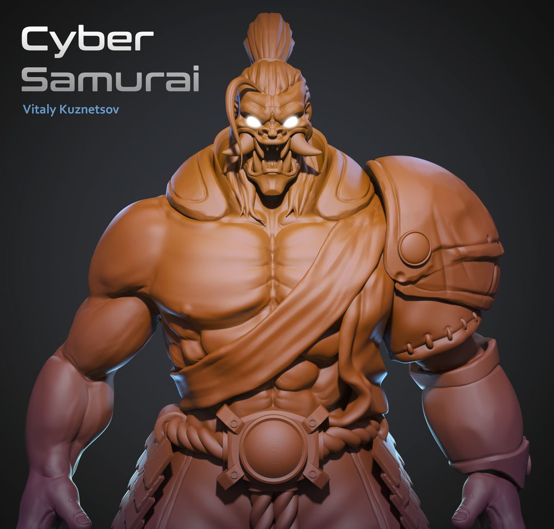 3D Stylized cyber Samurai