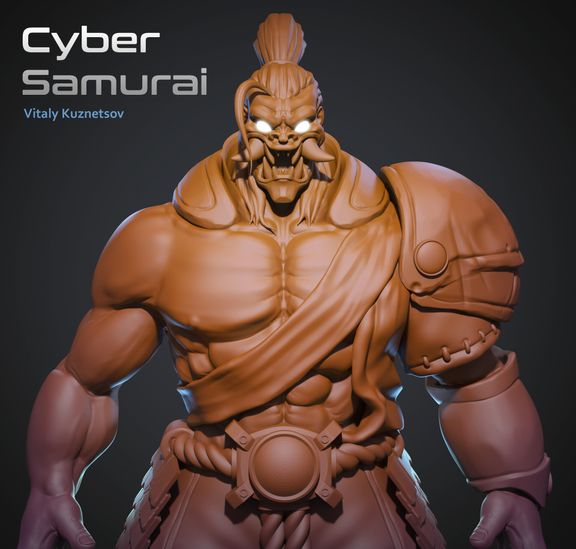 3D Stylized cyber Samurai