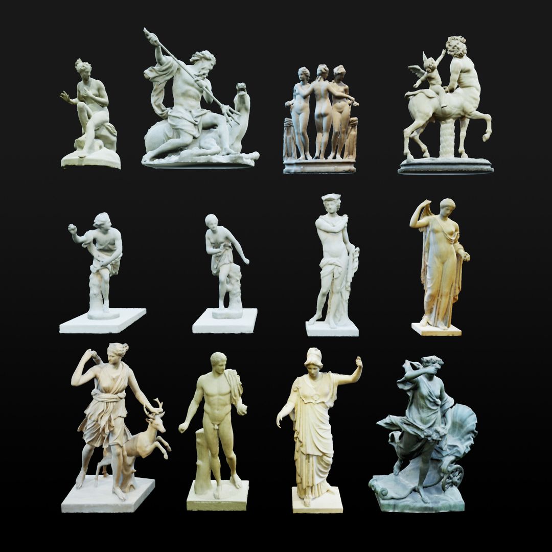 Louvre Museum Statues 3D Scan