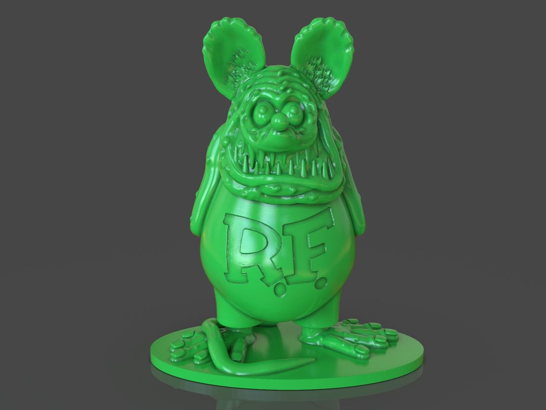 Rat Fink 3D Print No supports one piece