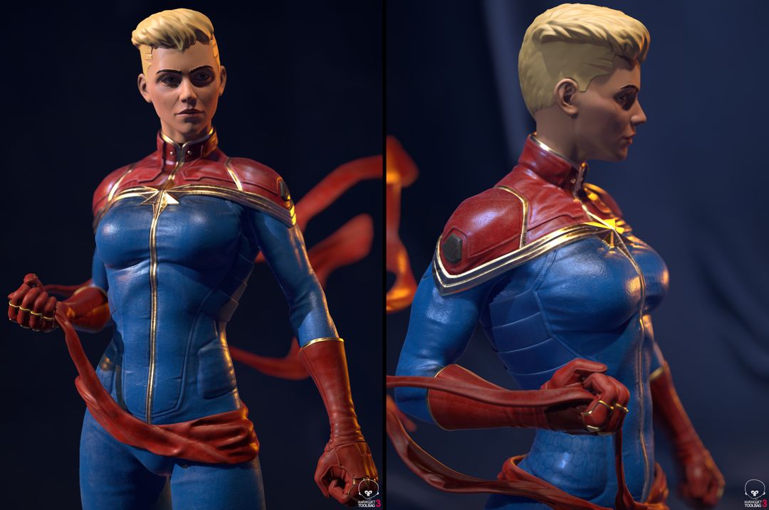 Captain Marvel 3D print
