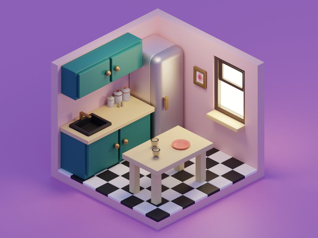 Isometric Kitchen by Evelin T.