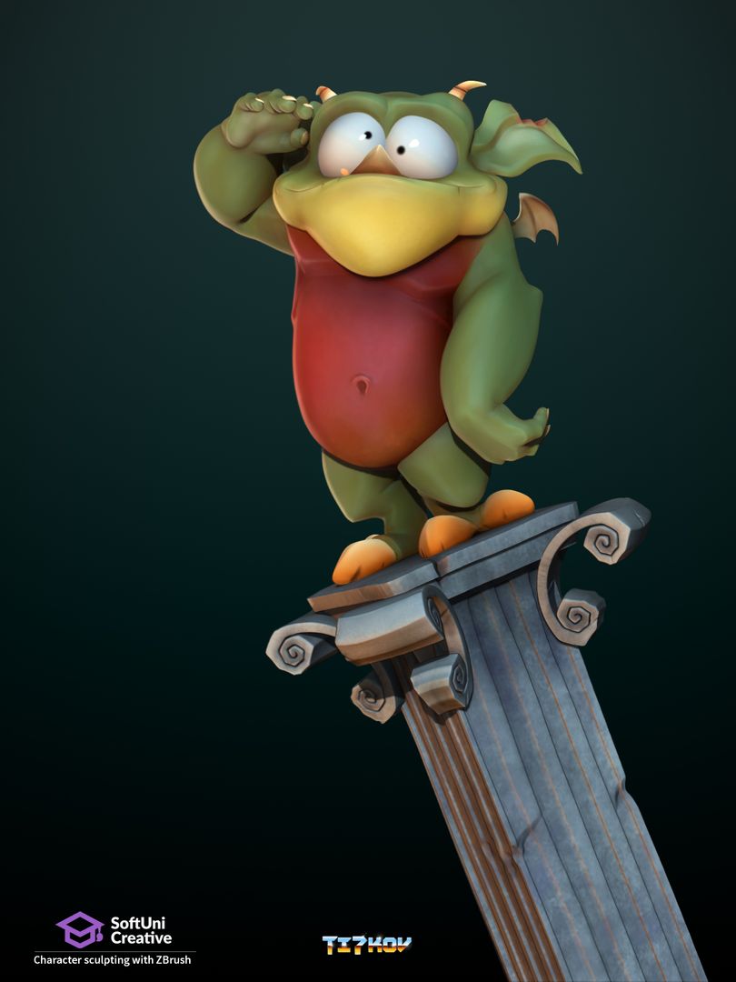 Character sculpting with ZBrush - Gargoyle Minion (Courseproject)