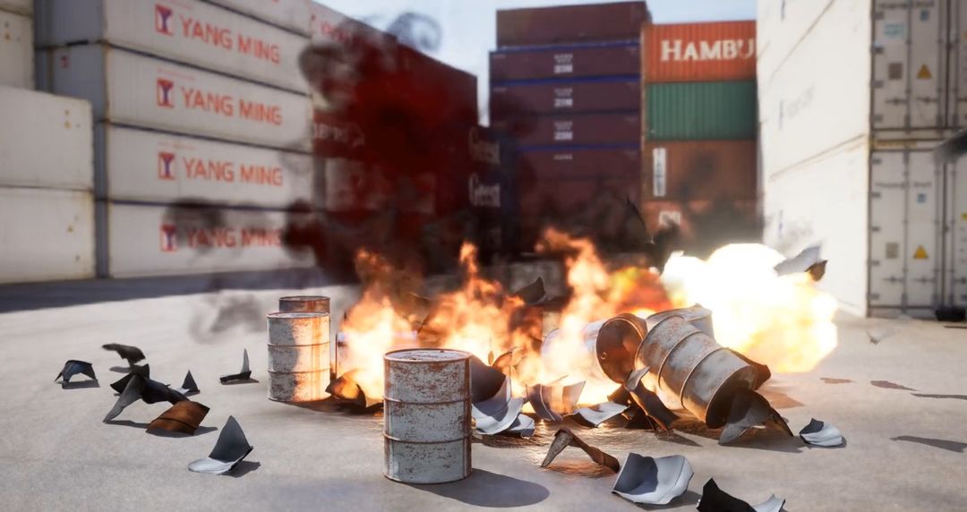 Explosion and fire billboards