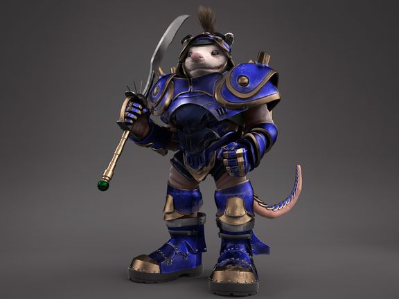 Sparkster Rocket Knight Adventures 3D Character
