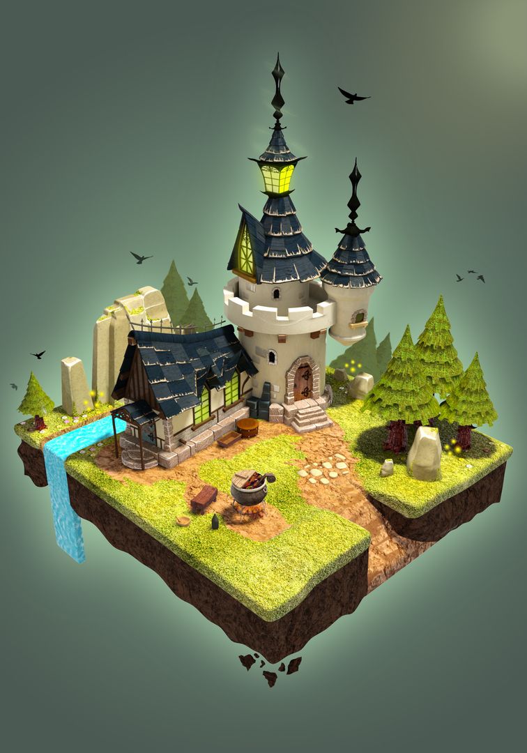 Magic Castle 3D Modeling
