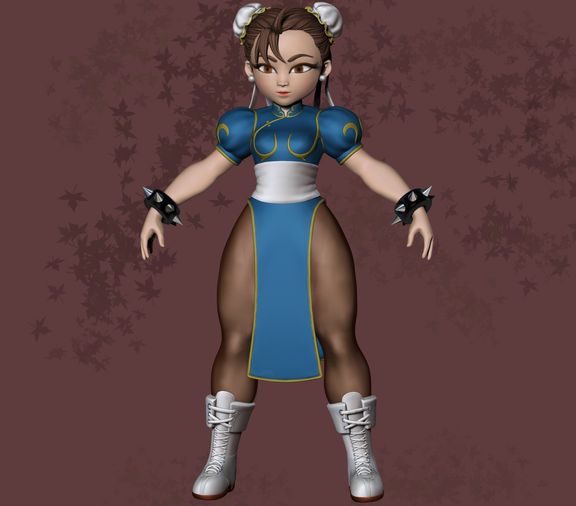 Chun Li fan art for games