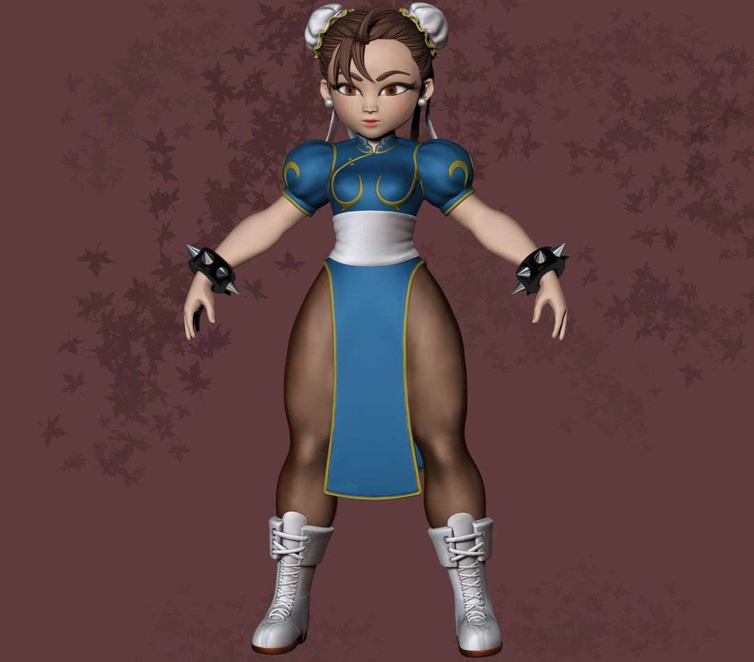 Chun Li fan art for games by Lucas V.