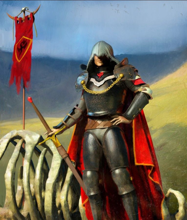 Character Concept Art - Red King - Overbattle Game