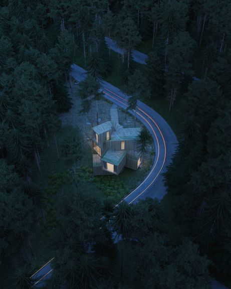 Architectural Visualization | Pine Trees