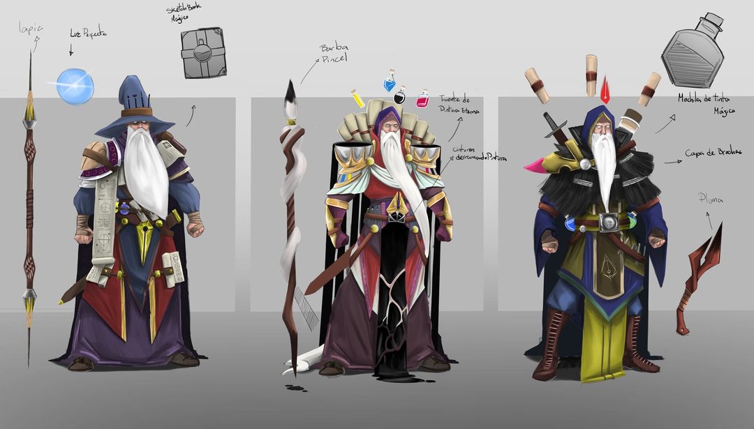 Legendary painter wizard - character concept