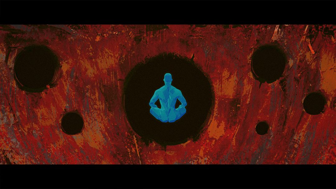 While the World burns, Dr. Manhattan creates life on another planet. by Diogo C.