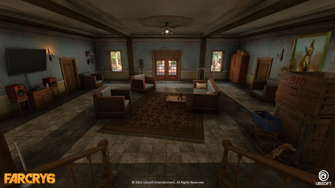 Far Cry 6 Cocodrilo - Villa - Interior set dressing