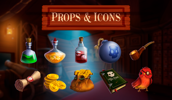 Props and icons | 2D Game Props